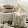 Pillow DUNXDECO Soft Ivory Warm House Modern Check Geometric Cover Decorative Case Art Home Sofa Chair Bed Coussin