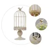 Bandlers 1pc Bird Cage en forme de chandelier créatif en fer Créateur Decor Home Decor Beige