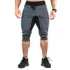 Summer Mens Casual Cotton Shorts Running Workout Joggers Sweatpants Jogging Sport Pants Mesh Below Knee 34 Gym 240513