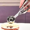 Stampi da forno piccolo cucchiaio da biscotto in acciaio inossidabile con grilletto rilascio di frutta patata che scava utensile da cucina