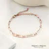 MIGNONANDMIGNON Bracelet de charme multiple de nom pour l'amitié pour la fête des mères Noms couples de couples personnalisés gravés personnalisés -p-1br-w