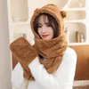 Берец сетка красного медведя шарф шарф из цельные перчатки три в одной шикарной двухслойной загущенной защите ушей, чтобы сохранить теплую и универсальную