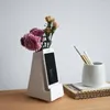 Vasen Telefonständer Halter für Schreibtisch 2 in 1 Zellvase -förmige Videoanrufe und stilvollere dauerhafte Frauen