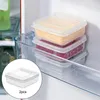 Bouteilles de rangement 2 pièces portables réfrigérateur contenant fromage gardien tiroirs de congélation bacs restes contenants de nourriture