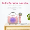 Bluetooth Kids Wireless Music Player Childrens Karaoke Singing Machine Toy Talare For Boy Girl Party Gift LED Light Support TF 240514