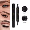 Eye-liner à tête double QINI COLOI QINI COLLE ENEYELINE ARRÉPRÉPORT SÉCHEUR RAPIDE Eyeliner d'ailes gauche et droite 2 PCS