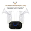 Bröstpumps Dual Motor Electric Breast Pump Portable laddningsbar batteridesign BPA Gratis Intelligent Milk Q240514