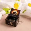 Decoratieve beeldjes Halloween Music Box Hand Gekrand Happer Happy Christmas Party Decoratie Bruiloft Decor Verjaardagscadeau