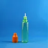 100 set/lotto da 25 ml bottiglie di gocce in plastica verde unicorno bottiglie resistenti ai bambini punta sottile lunga e succo di vapore liquido e-liquide da 25 ml chhn