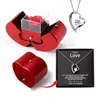 Party Gunst Ehepaar Schmuck Halskette erhalten Rosengeschenkset mit funkelnden Aufbewahrungskoffer für Frauen, die nicht verblüfft sind, ultraleicht