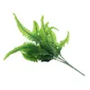 Fleurs décoratives Simulate Fern Artificial Mur Leaf Garland Plantes Green Fake Greenery Buissons Decoration Home Decor Accessoires