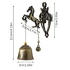 Estatuetas decorativas lojas de ornamentos de parede vintage Windchime Good Luck Knocker Metal Bell Door Shopkeeper