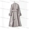 Women'S Trench Coats Womens Spring Autumn Designer Long Women Coat Double Breasted Khaki Dress Loose Lady Outerwear Fashion Drop Del