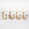 Candle Holders Christmas Candlestick Anta Claus Snowflake Star Metal Ornaments Table Decor Year Party Decoration 2024