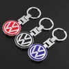 Car Stickers Metal Car Keychain Pendant Double sided Key Ring for VW Volkswagen Golf Polo Passat Tiguan Touran Jetta Accessories T240513