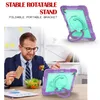 Case de tablette lourde pour iPad Air 11 2024 Case 11 pouces, casse de support rotatif à 360 degrés avec étui en silicone à l'épaule pour Air4 / Air5 / Air6