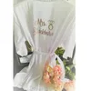 Fête favorable personnalisée Sexy Satin Lace Trim Kimono Bridal Robes Bride Bridesmaid Nightwear Robe Sleepwear for Women