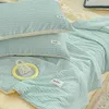Bubble coreano Summer Quilt Wash Cotton Block Bed Sheetdouble Lateble Blain de resfriamento para o Bedair Condition Ediceter 240514
