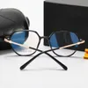 Frauenmenschen Sonnenbrille Antiblau Licht Luxus Schatten Fashion Metal Tempel klare Gläser Rahmen Designer Sonnenbrille für Frauen Sonnenbrillen rund UV400 Linsen Mann Brille Brille