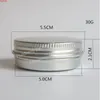 50 x 30G aluminiowy słoik 30 gramowy krem ​​metalowy 1 uncja srebrna blaszka gosetyczna