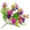 Decoratieve bloemen Bunch of Artificial Cineraria Flower Bouquet for Home / Office Party Decoration (Purple)