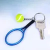 Keychains 6pcs Mini tênis Racket Keychain Sports Ball Key Ring Pingente Gifts For Boys Girls Friends