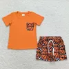 Set di abbigliamento ragazzi a maniche corte estate Dio benedica il vestito degli Stati Uniti RTS per bambini vestiti per bambini boutique all'ingrosso in stock kid