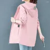 Женские куртки 2024 Весенние осенние осенние ветряные ветки Женщины корейские повседневные повседневные молнии