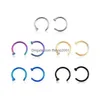 Nose Rings Studs Nose Rings Studs Titanium Steel Ring Body Piercing Jewelry Open Hoop Earring Fake Drop Delivery Dh Dhm0F