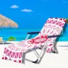 Couvre-chaise Mandala Print Beach Cover Cover Garden Piscine Lounger chaises avec poche de rangement Summer Seaside