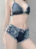 Short féminin 616 # American Retro Babes Amazon Summer Fashion Denim Jeans Bar Womens sexy Low Raise Stretch