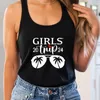 Women's Tanks Fashion Woman Tops Girls Trip 2024 Printed Racerback Clothing Casual Sexy Top Traff Summer Outfit
