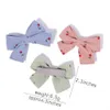 Haarzubehör 4/5pcs/Set Girls niedliche Druck Haarnadeln für Kinder Kinder Süße Haarclip Barrettes Baumwoll Bogen Baby Haarzubehör Geschenk Großhandel Großhandel