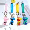 Keychains Woman Designer Course Accessoires Cartoon Q Version Lightning Music Dinosaur Keychain Figure Anime sac à dos Ornements suspendus