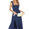 Sommarny Elegant Fashion Women's Temperament Pendlar Split French Luxury Dress F51445