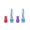 Runtz Ceramic Vape Cartridges Runty Rainbow 0,8 мл 1,0 мл 510 нить 10 цветов Круглая верхняя стеклянная ручка -ручки Vape