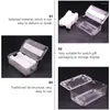 Titta på lådor Transparent Box Organizer Holder Armband Men Display Stand Case Storage Plastic Pet Man Coin Purses