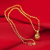 9999 Guldhalsband Kvinnor 24 K Real Pendant Jewelry Fashion Hundred artiklar 240511