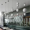 Modern LED Pendant Lamps Hanging light fixture Restaurant Gourd Pendant Lights Cafe Bar Bedroom Kitchen Dining Room Glass Deco
