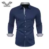 Chemises habillées pour hommes Visada Juana 2019 Mens Long Slve Dress Shirt High Quality Male Casual Tops Bouton Down Down Down Y73 Y240514