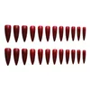 False Nails Wine Red Pointy Easily Patched Artificial For Fingernail DIY At Home