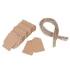 Enveloppe cadeau 100pcs Blank Kraft Jewelry Prix Label Tags String with 20m