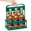 Teller 4x 6 Löcher Klappbare Flaschenträger tragbare BBQ Party Bierglas Halter Korb für die Lagerung und Organisation von Küchen