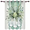 Cortina verão eucalipto listras de folhas modernas cortinas para a sala de estar decoração de home el drapes quarto tratamentos de janela sofisticada
