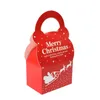 Opakowanie prezentów Red Portable Christmas Paper Candy Box Wesołych kartonów