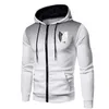 Herrtröjor tröjor high street plus sammet digital tryckt polka dot mens hoodie attack titan utomhus sport dragkedja sweatshirtl2405