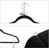 Hangers 10PCS Velvet Non-Slip Clothes 45CM Space Saving Ultra Slim Hanger For Coat Pants Dress Wardrobe Storage Adult Magic Rack