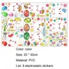 Window Stickers 9Pcs/Set Easter Decoration Cartoon Wallpaper Colorful Eggs Wall Sticker PVC Glass Posters For Home P