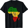 T-shirts masculinos Hipster Reggae Africa Mapa Rasta Regae Música Vintage Camise