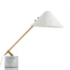 Tafellampen Belle Nordic Lamp Modern Led White Creative Vintage Marble Desk Light voor Home Decor Living Room Slaapkamer Studie
